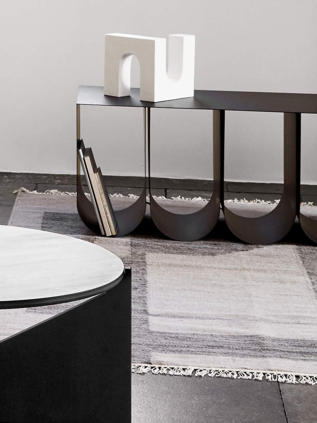 Curved Metal Bench