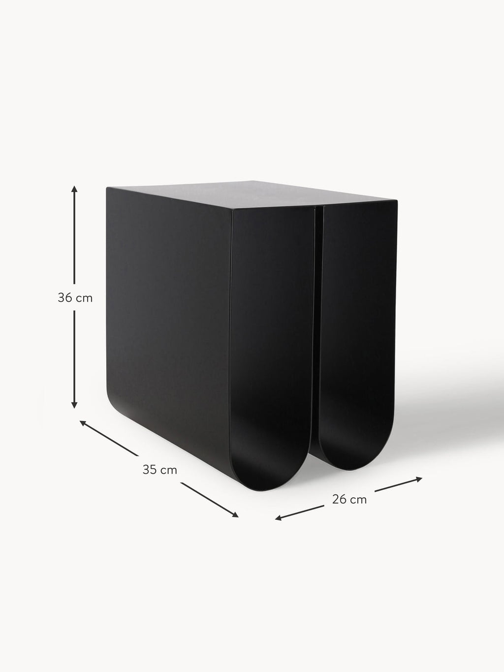 Curved Metal Side Table