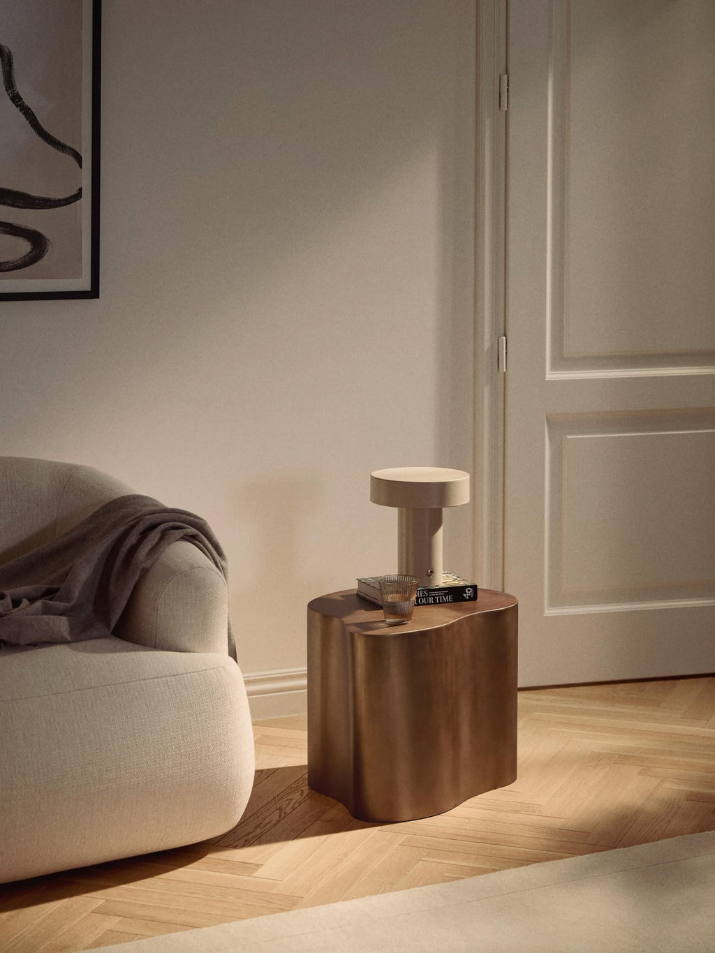 Dale Metal Side Table in Organic Shape