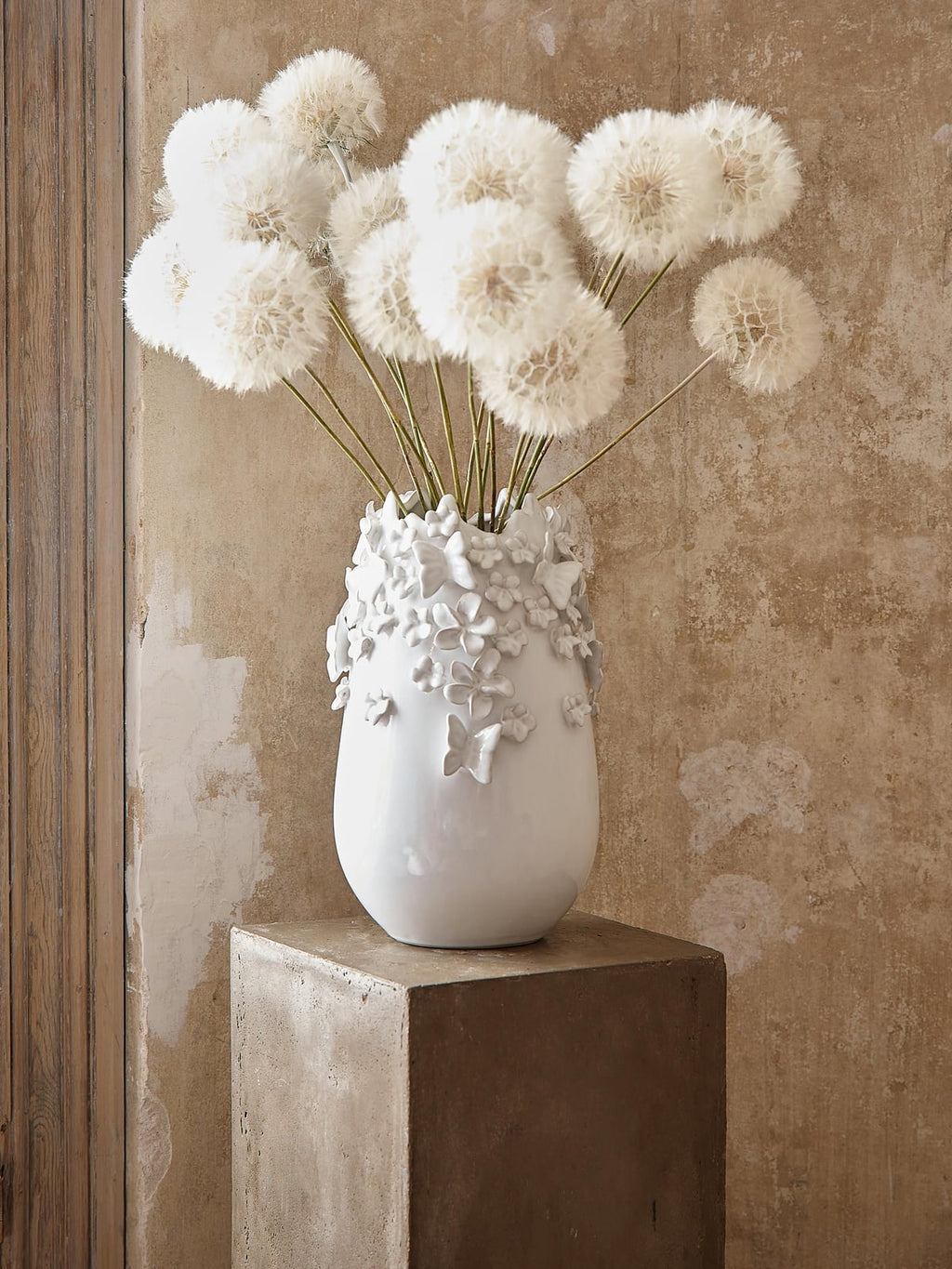 Daphne Vase with 3D Decoration, H 35 cm