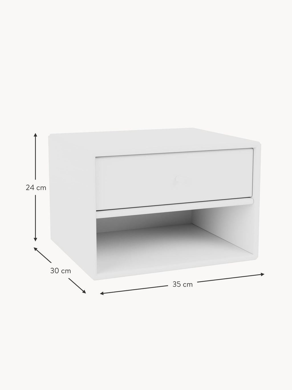 Dash Wall-Mounted Bedside Table with Drawer