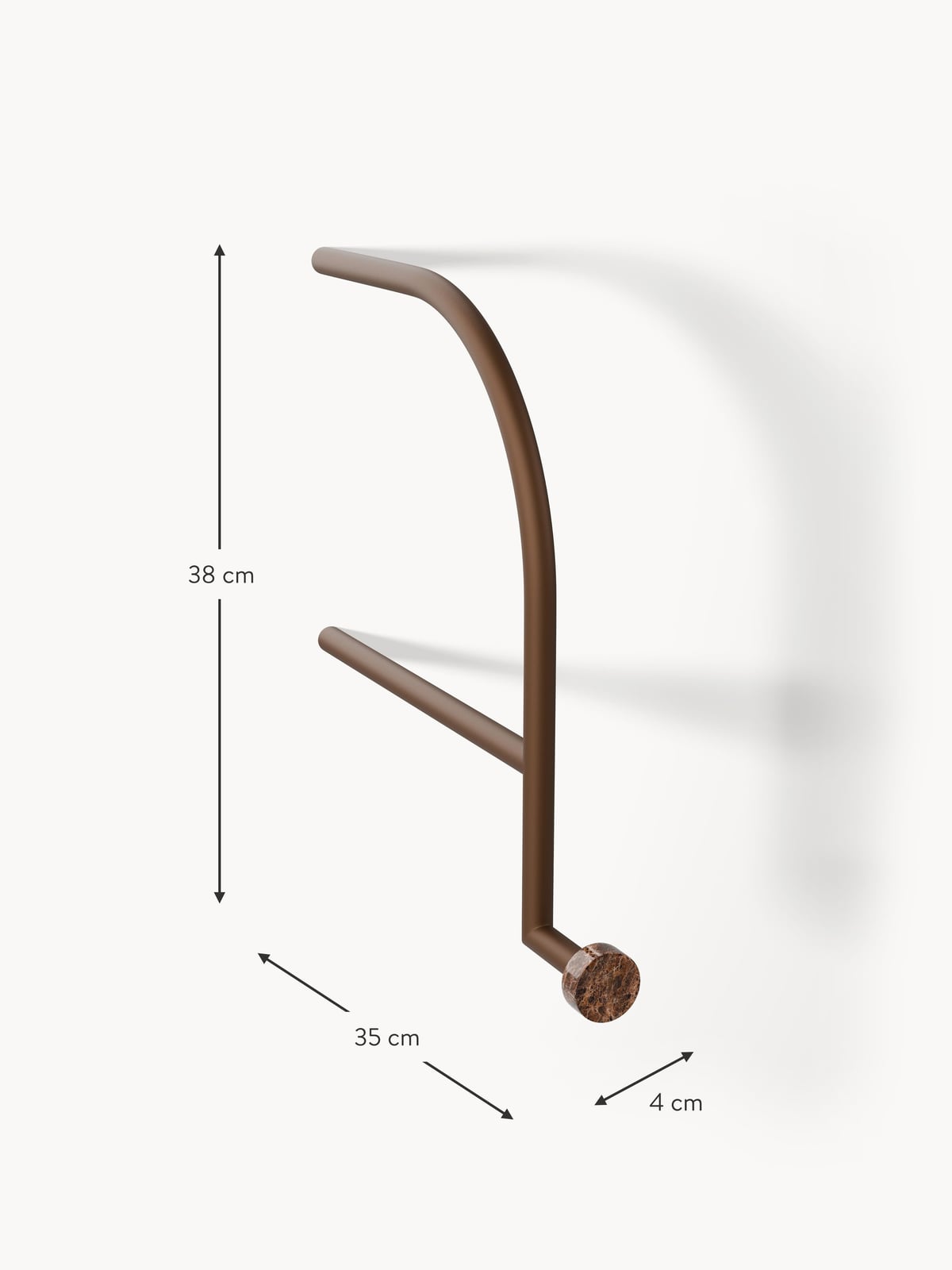 Disa Wall-Mounted Coat Rack with Marble Hooks