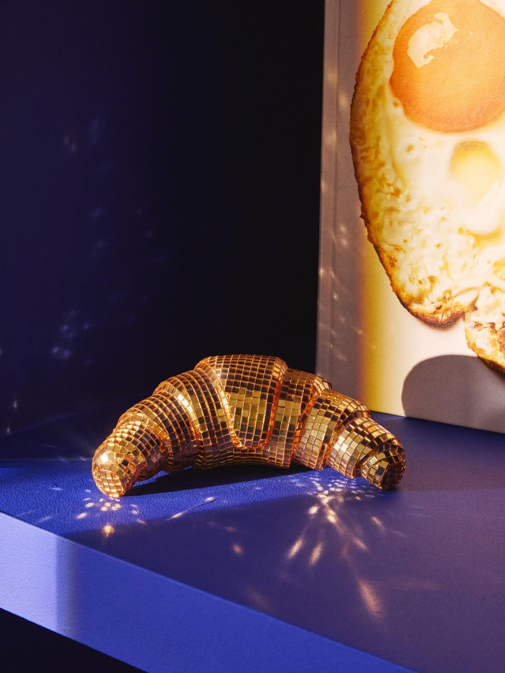 Disco Croissant Glittering Decorative Object