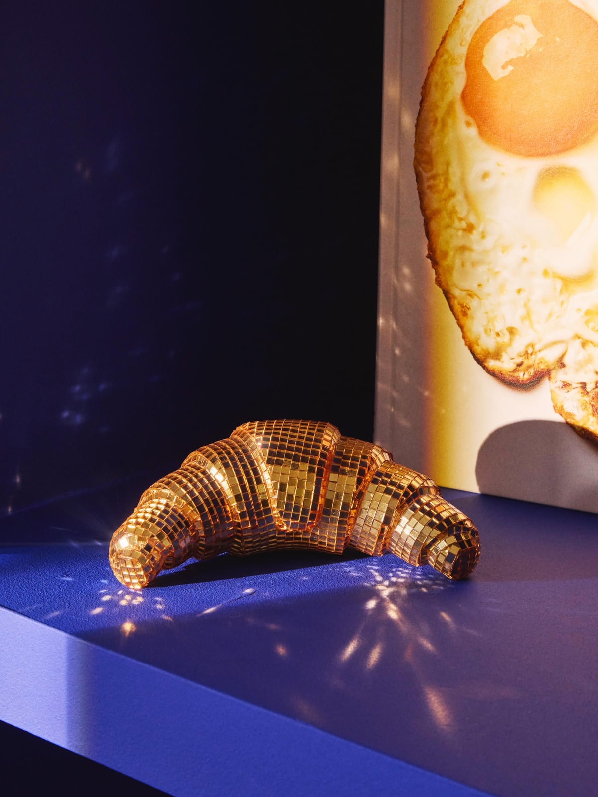 Disco Croissant Glittering Decorative Object