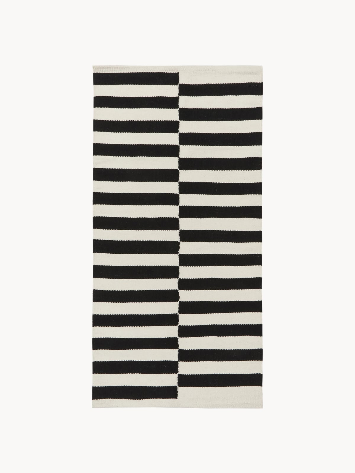 Donna Hand-Woven Kelim Rug with Stripes