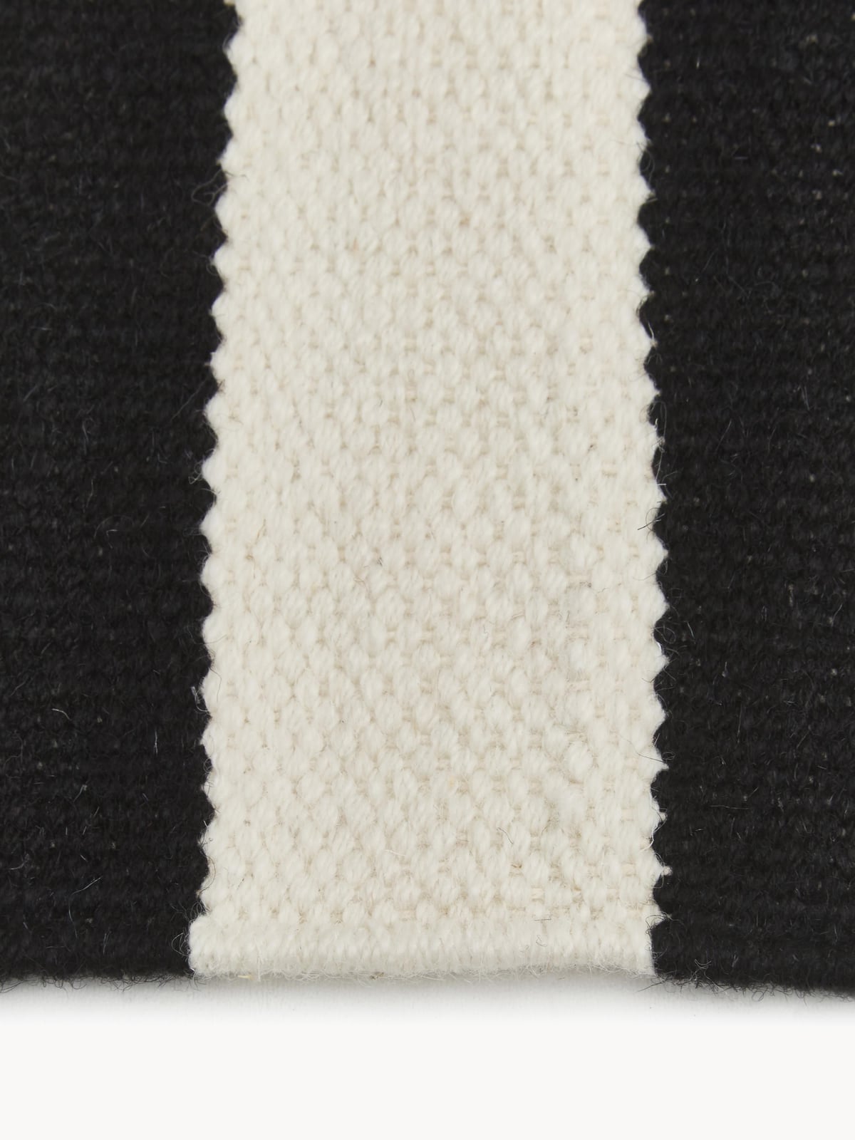 Donna Hand-Woven Kelim Rug with Stripes