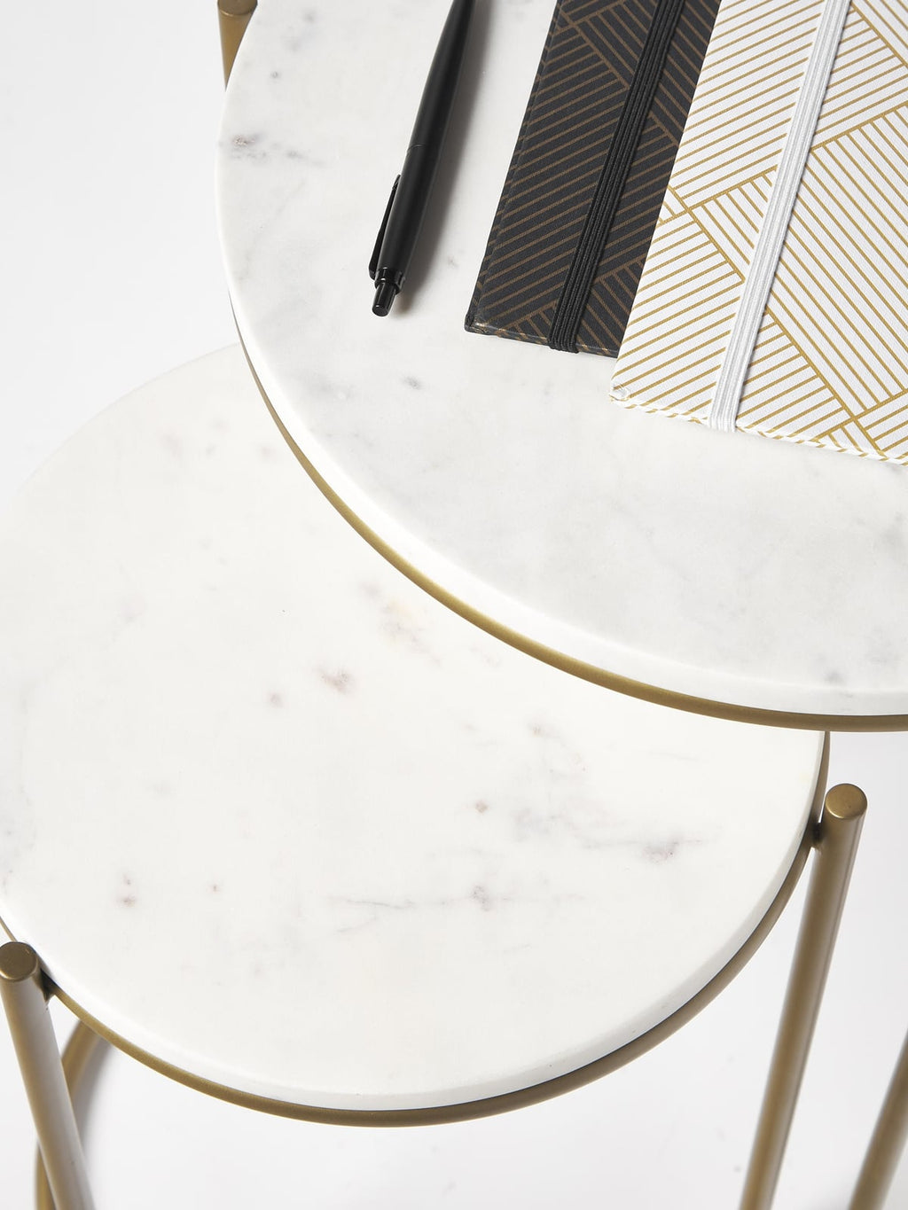 Ella Marble Side Tables, Set of 2