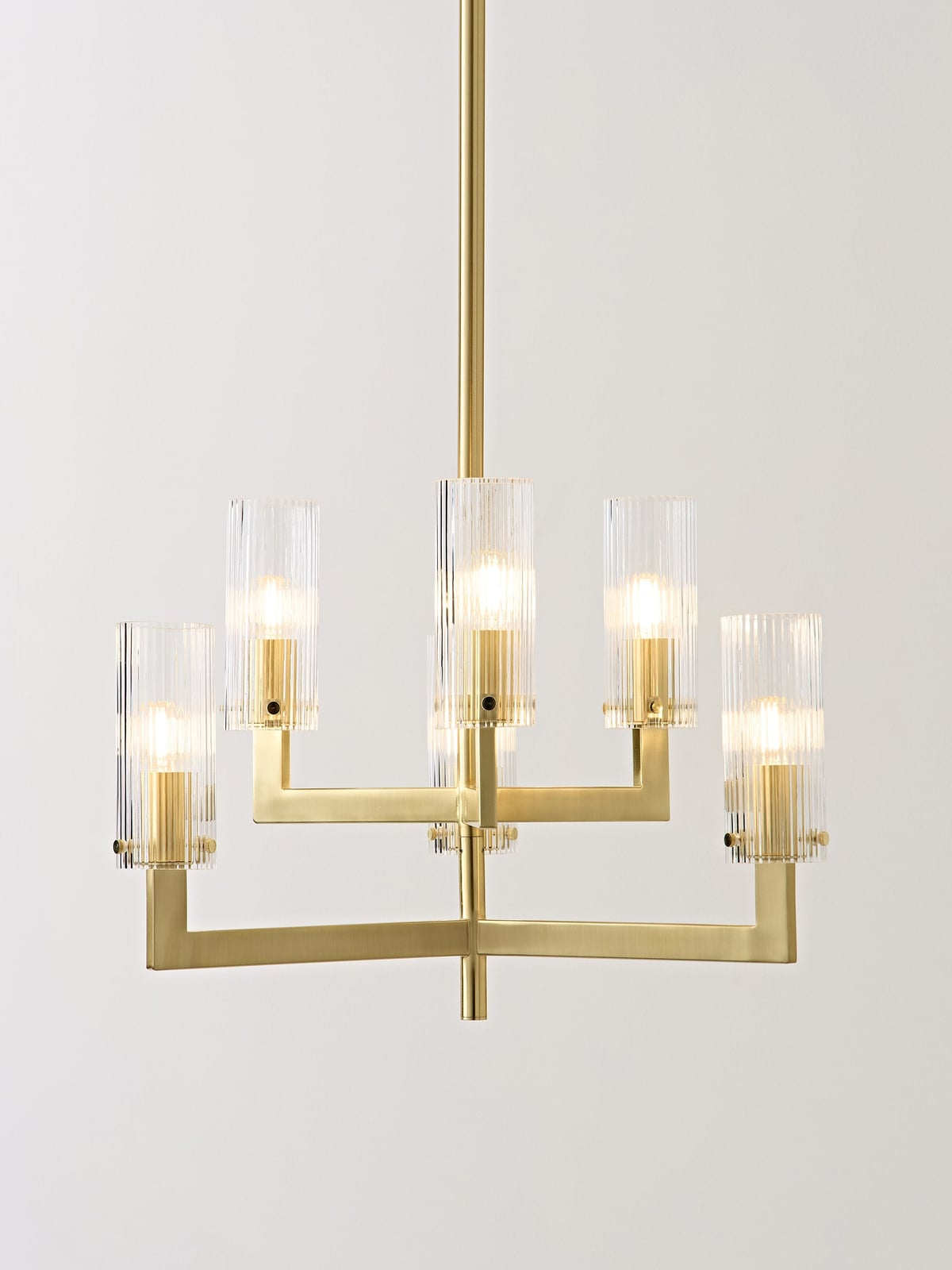 Emmi Ribbed Glass Chandelier