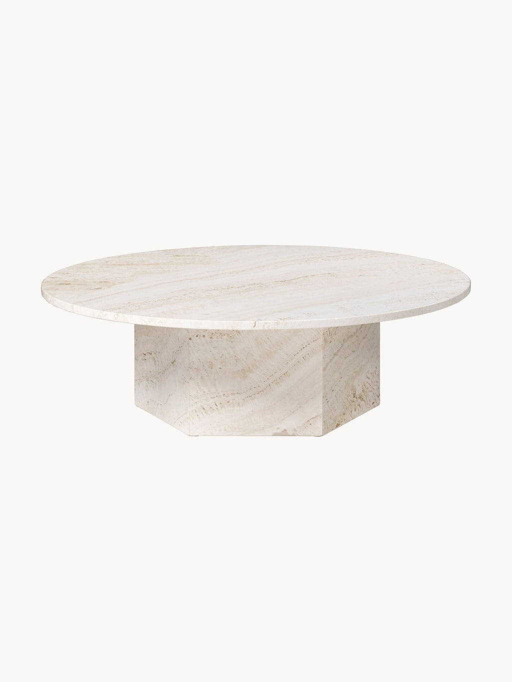 Epic Round Travertine Coffee Table