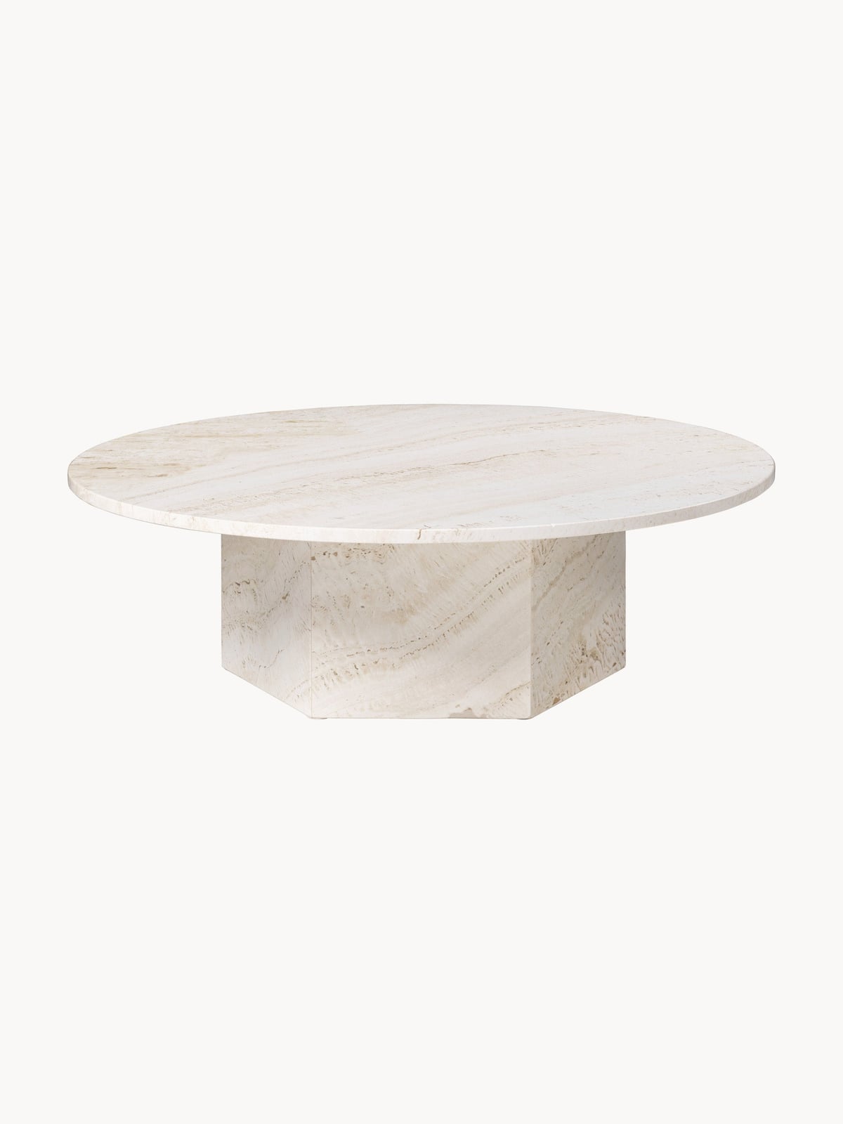 Epic Round Travertine Coffee Table