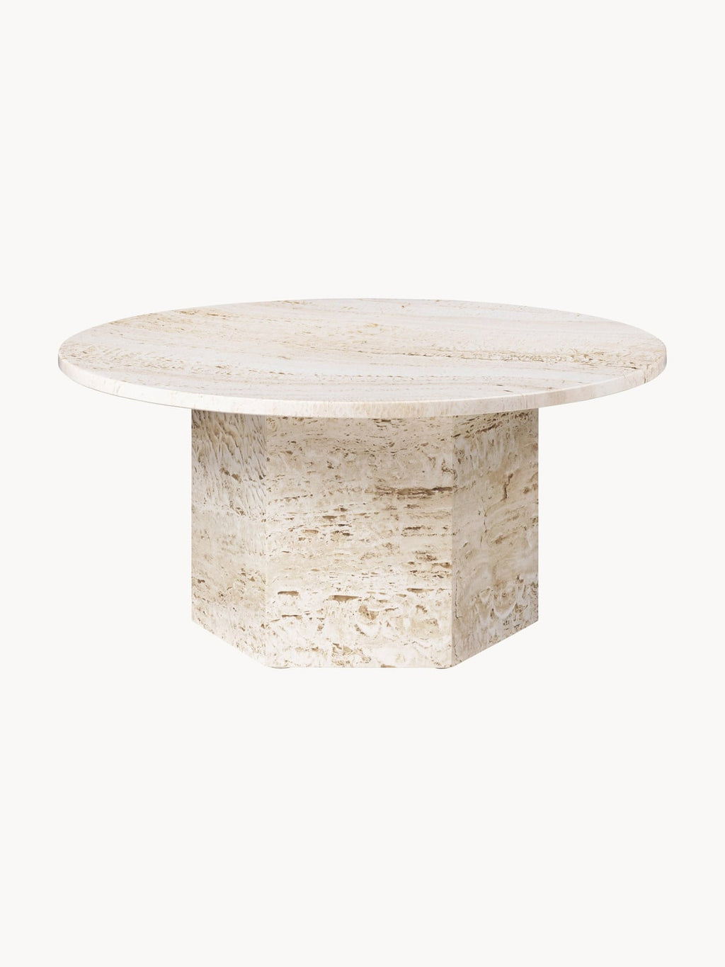 Epic Round Travertine Coffee Table