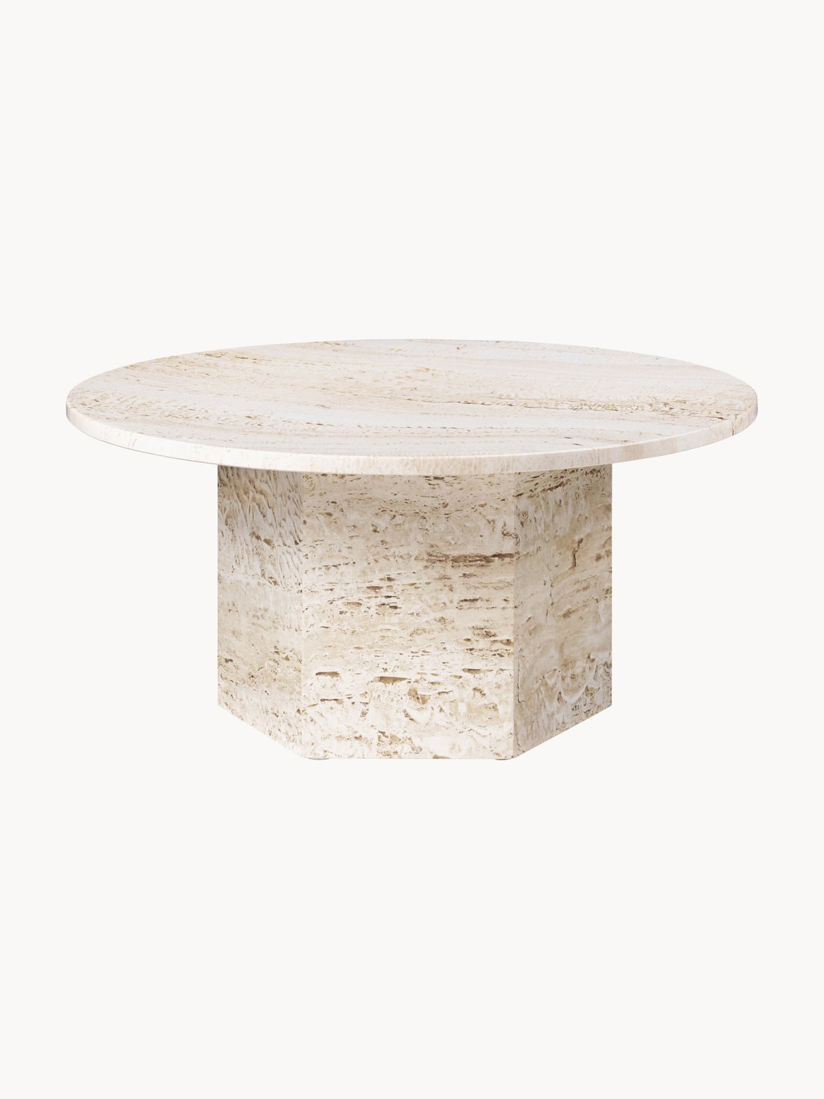 Epic Round Travertine Coffee Table
