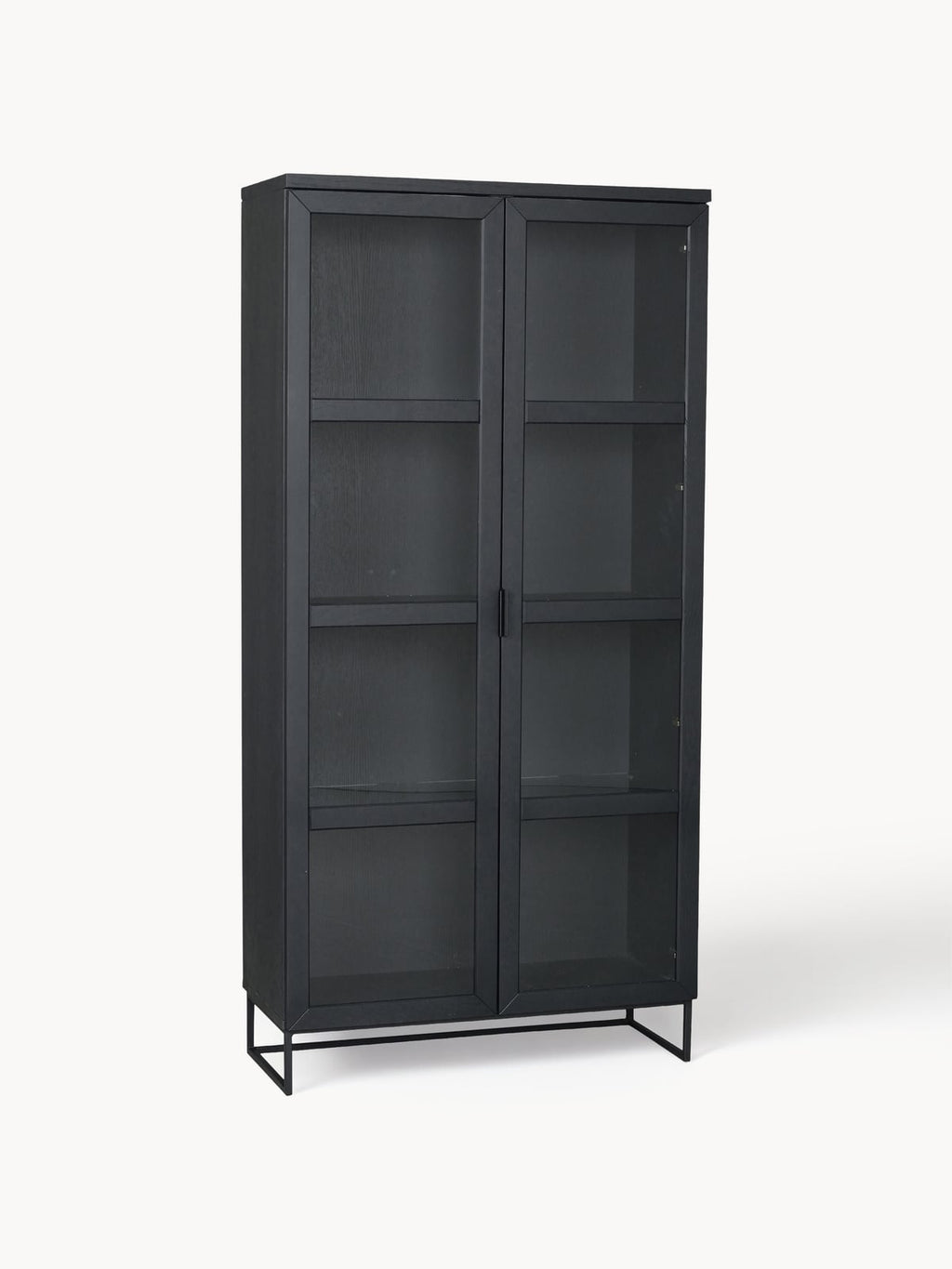 Everett Oak Wood Display Cabinet
