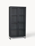 Everett Oak Wood Display Cabinet