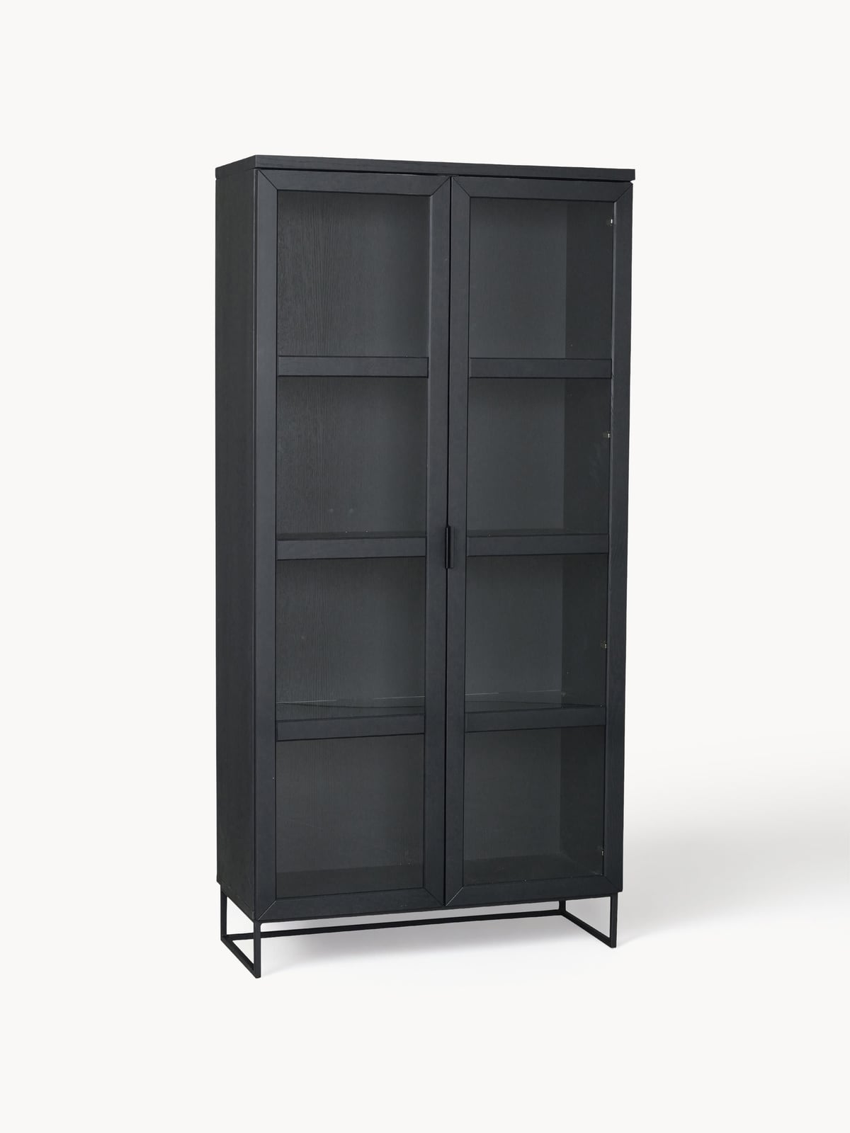 Everett Oak Wood Display Cabinet