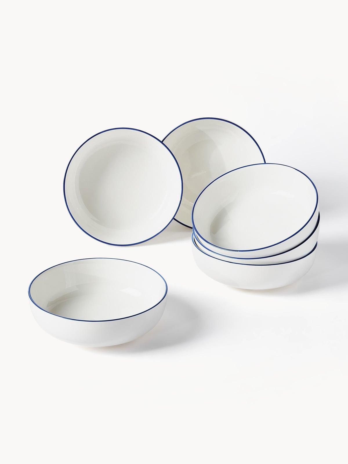 Facile Porcelain Tableware Set, 6 People, Set of 18