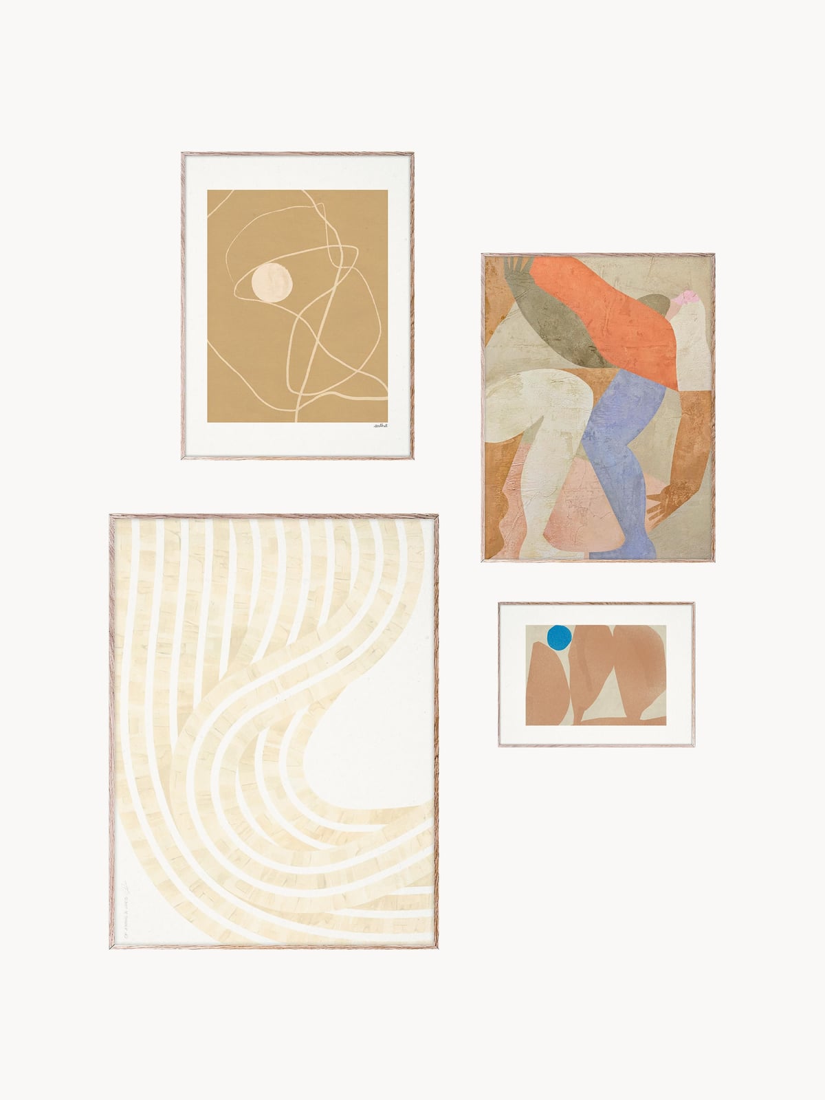 Framed Wall Gallery Artwall No. 13, Set of 4