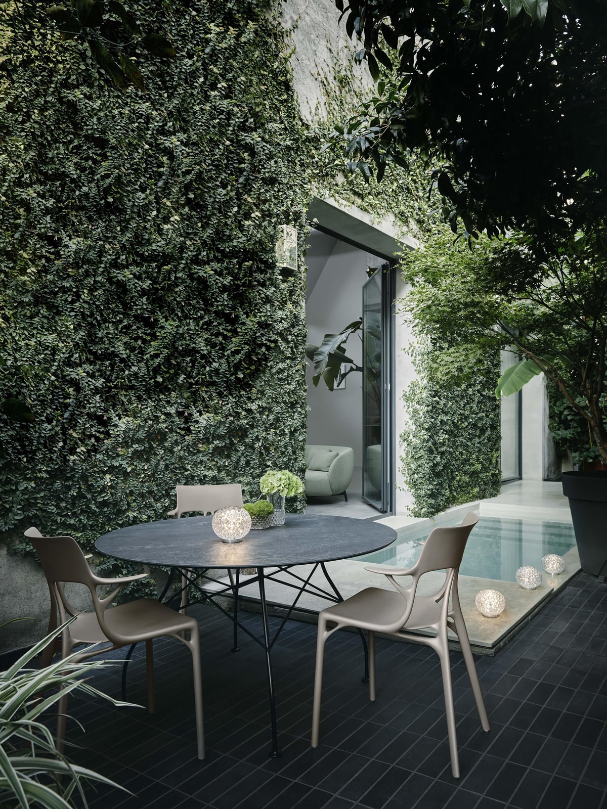Garden Chairs A.I. with Armrests, Set of 2