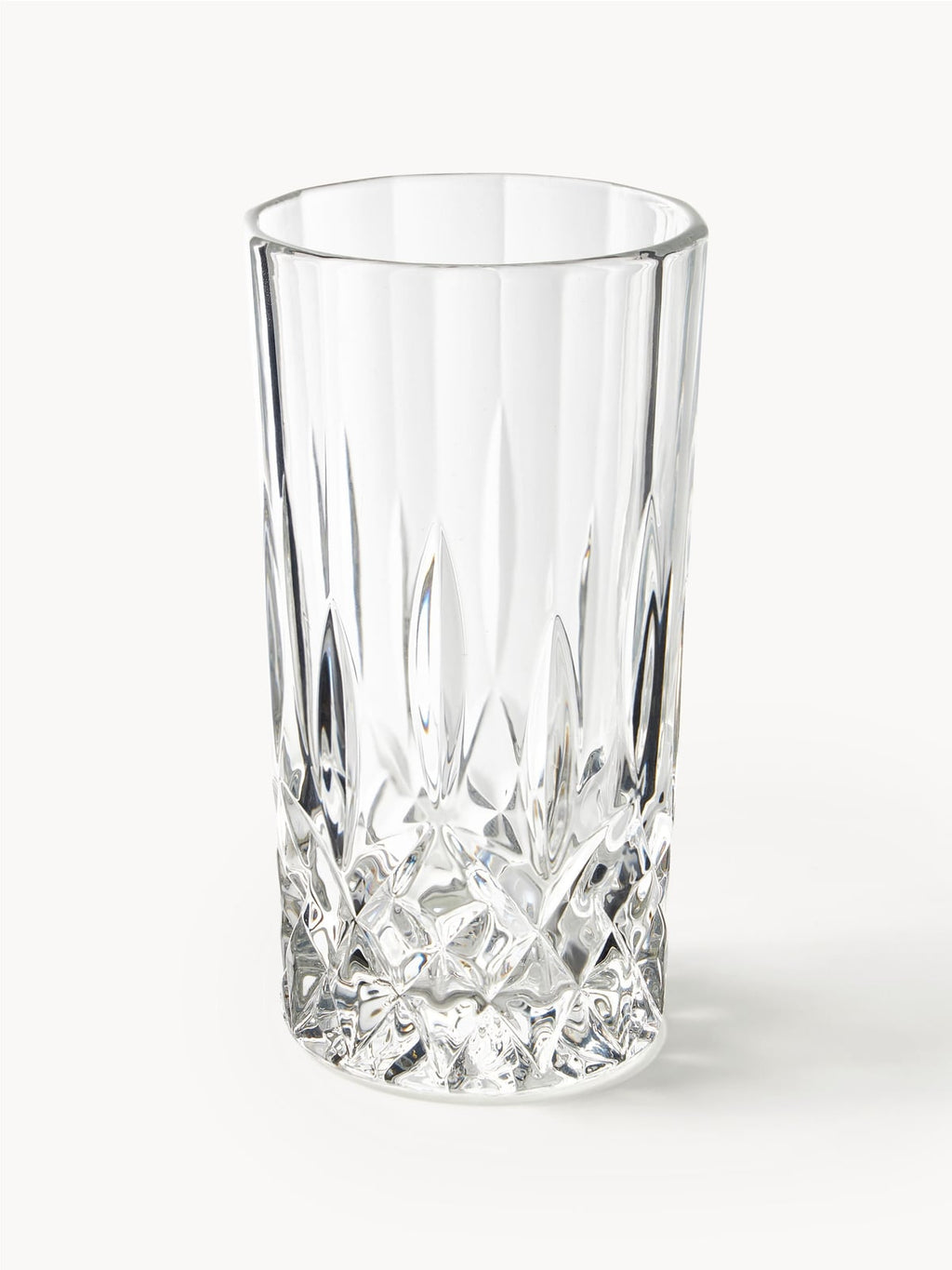 George Whisky & Highball Glasses with Embossed Pattern, Set of 8