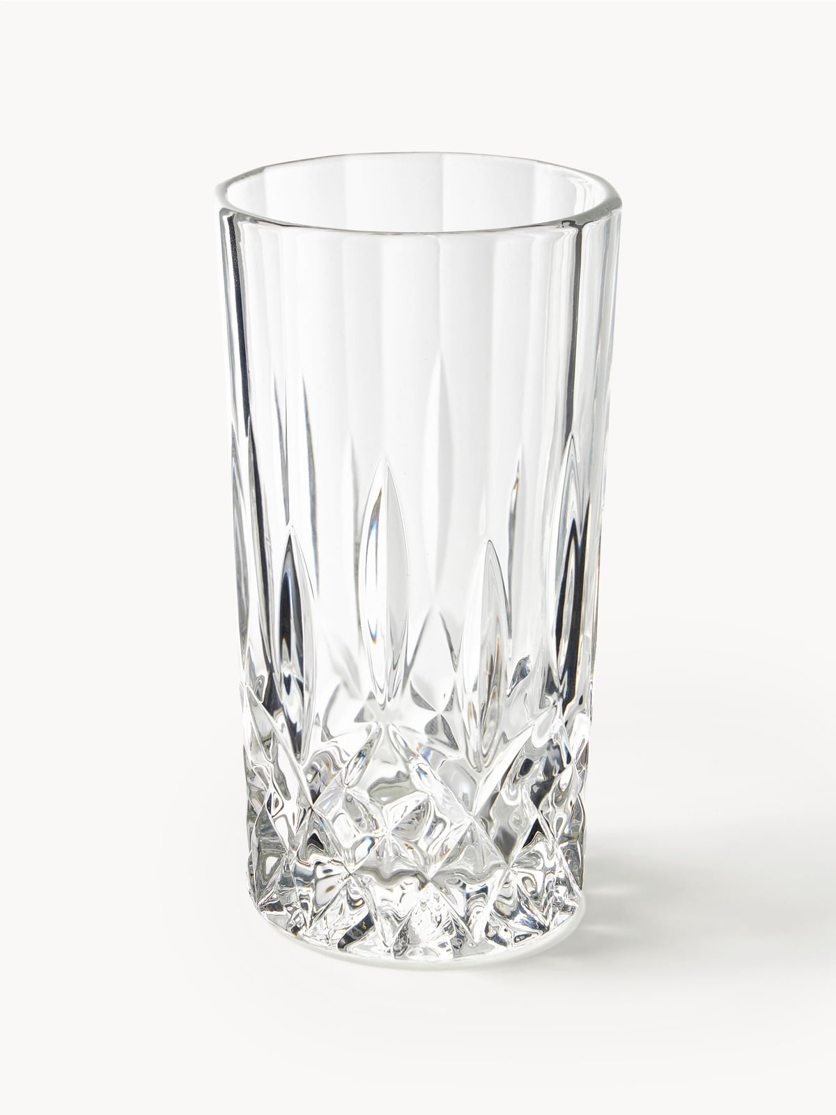 George Whisky & Highball Glasses with Embossed Pattern, Set of 8