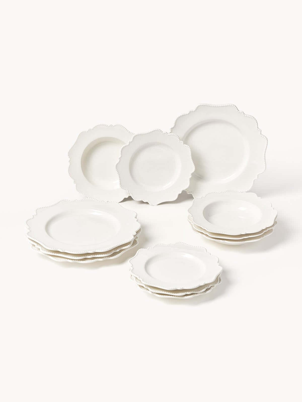 Grace Porcelain Tableware Set, 4 People, Set of 12
