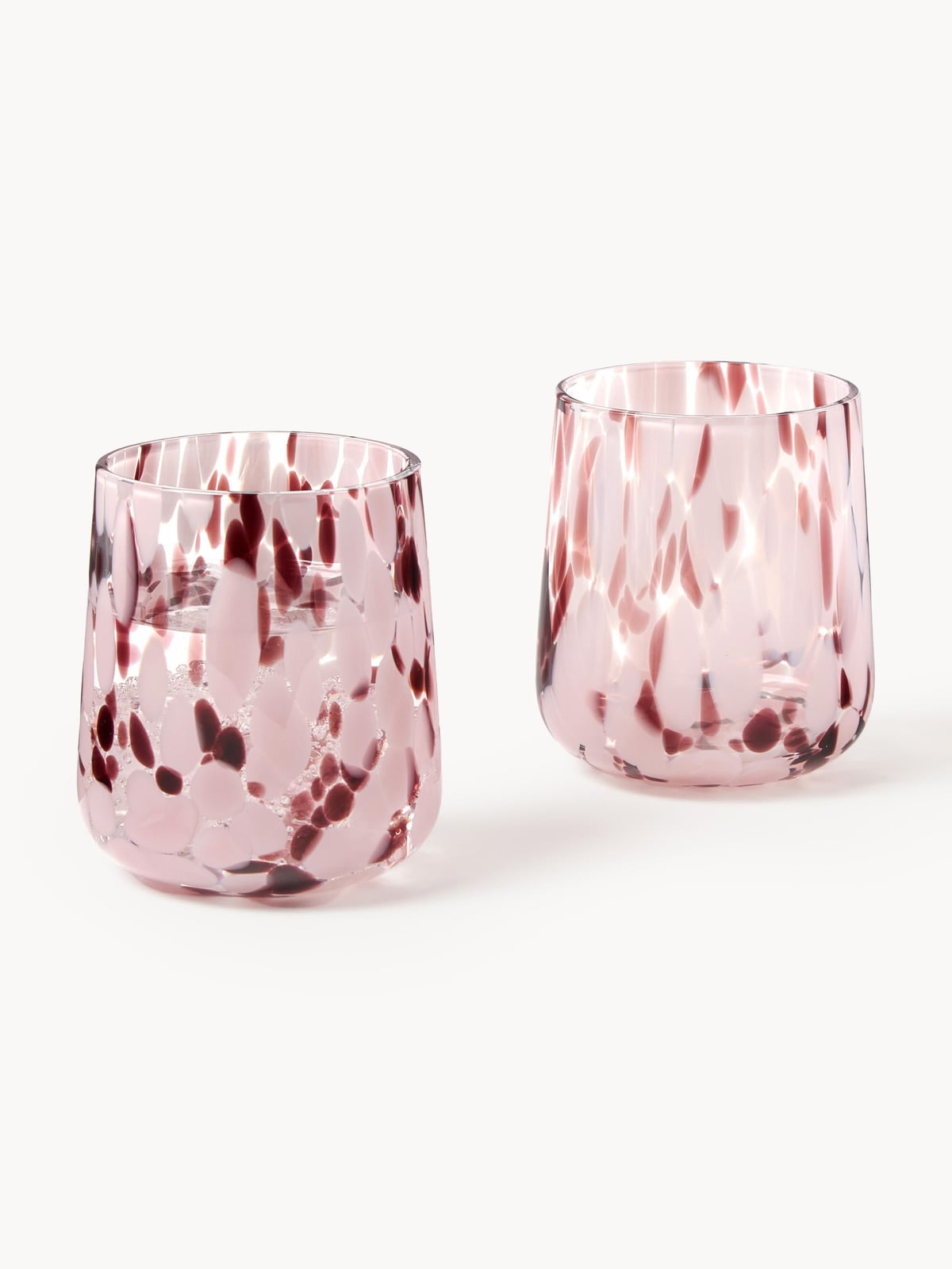 Handmade Speckled Glass Tumblers Oakley, Set of 4