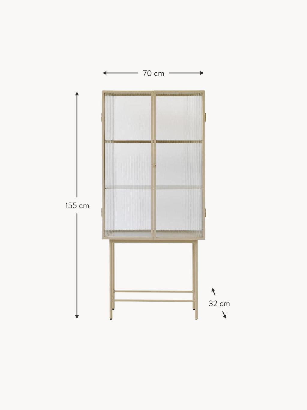 Haze Display Cabinet with Glass Doors