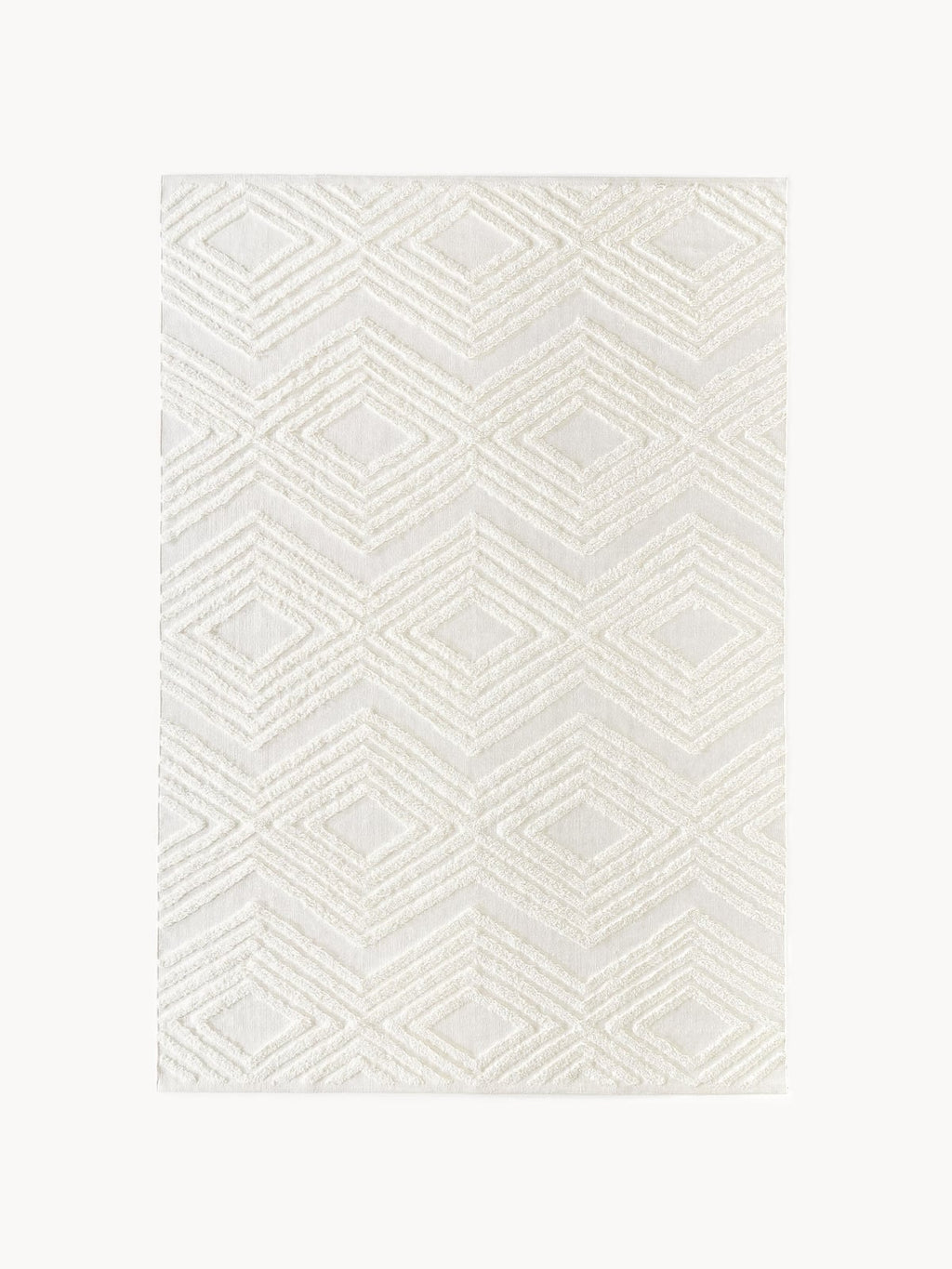 High-Low Cotton Rug Ziggy, Hand-Woven