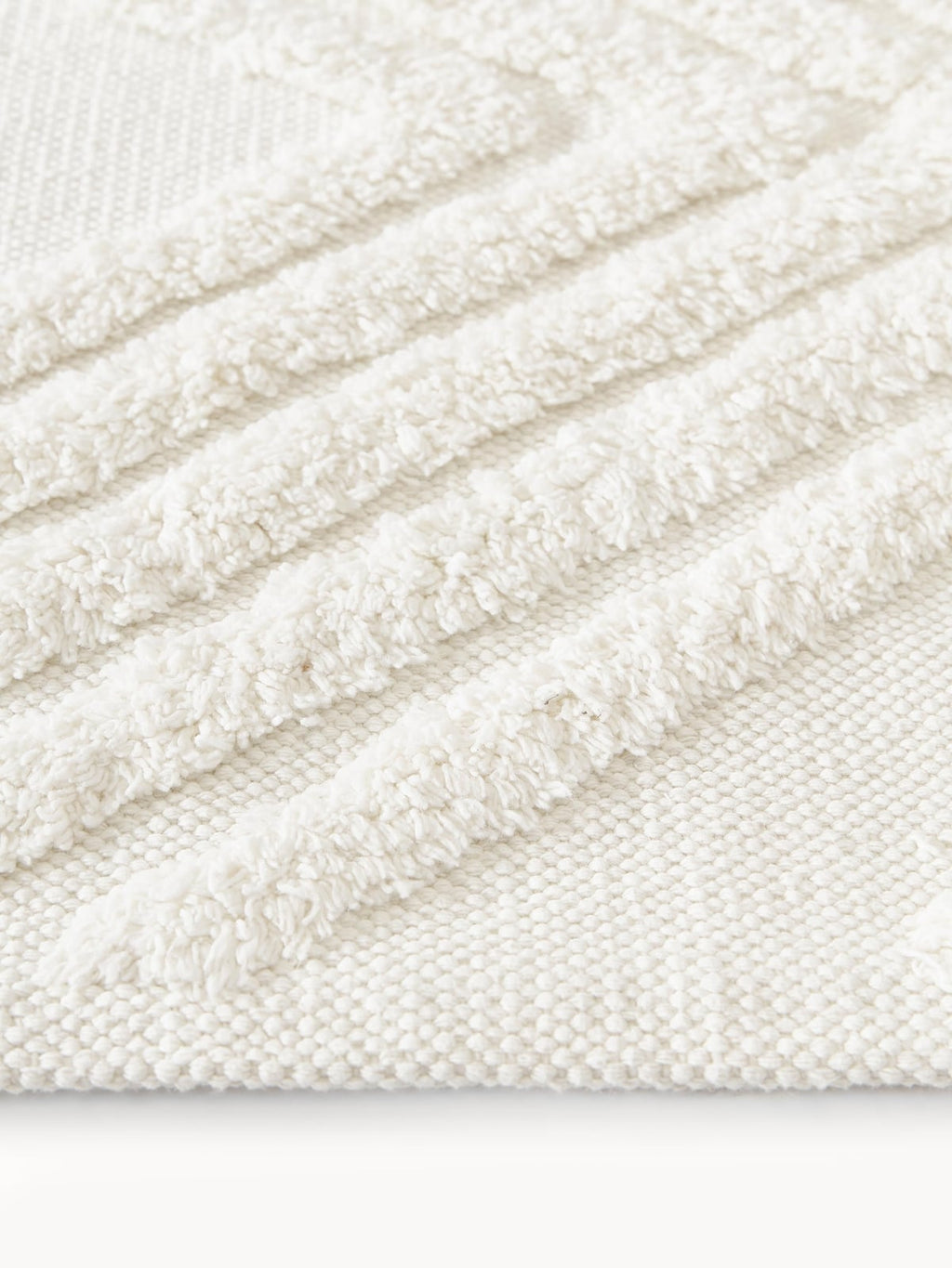 High-Low Cotton Rug Ziggy, Hand-Woven