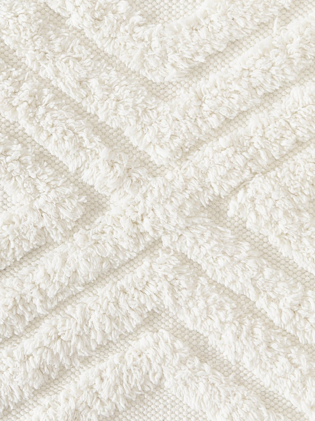High-Low Cotton Rug Ziggy, Hand-Woven