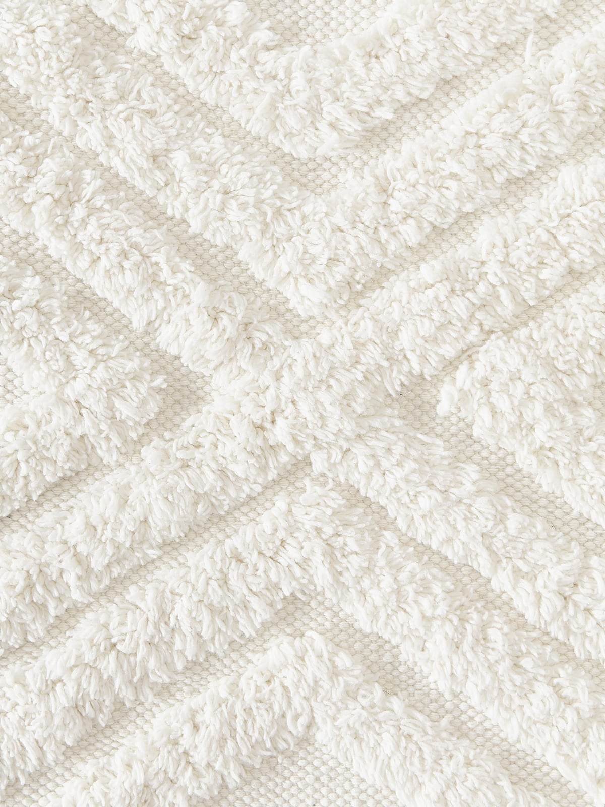 High-Low Cotton Rug Ziggy, Hand-Woven