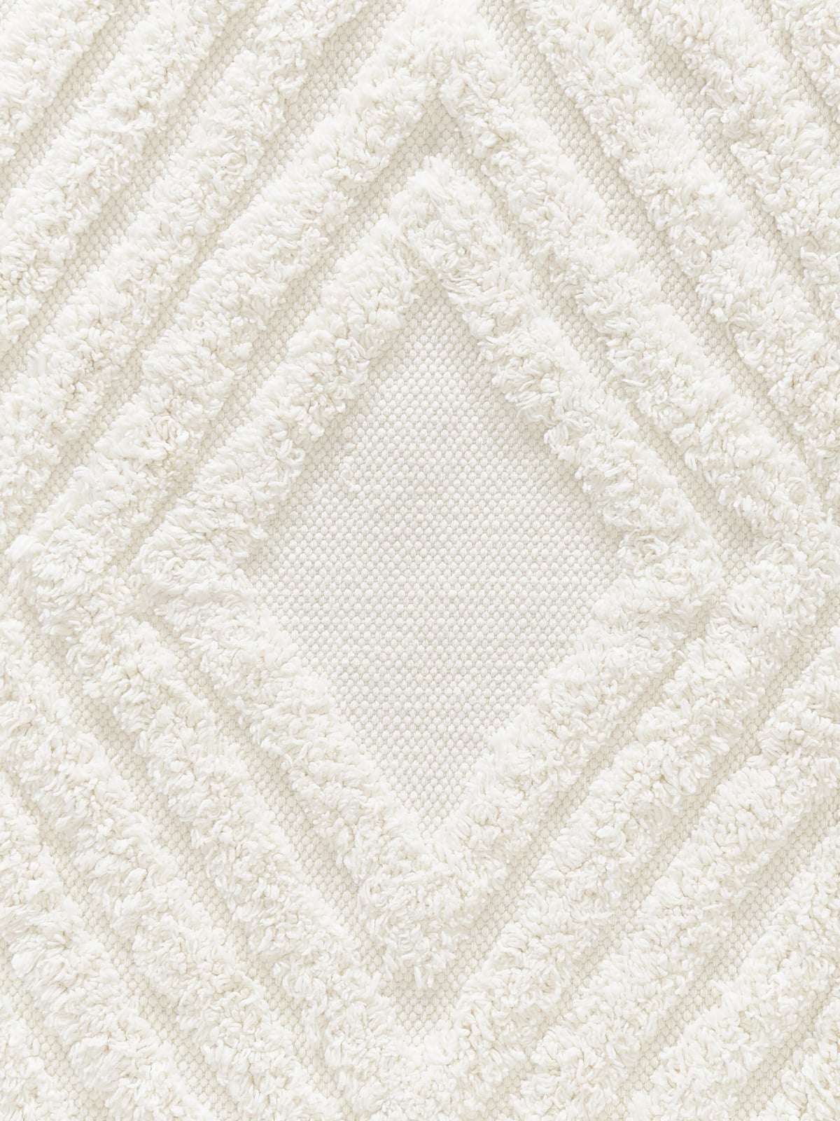 High-Low Cotton Rug Ziggy, Hand-Woven