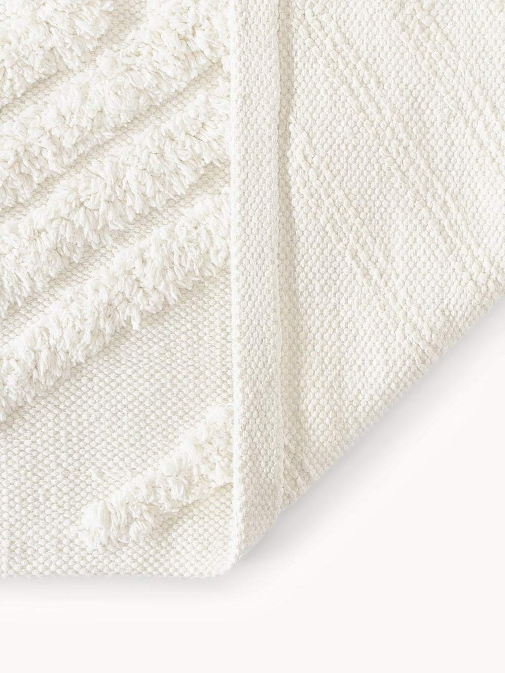 High-Low Cotton Rug Ziggy, Hand-Woven