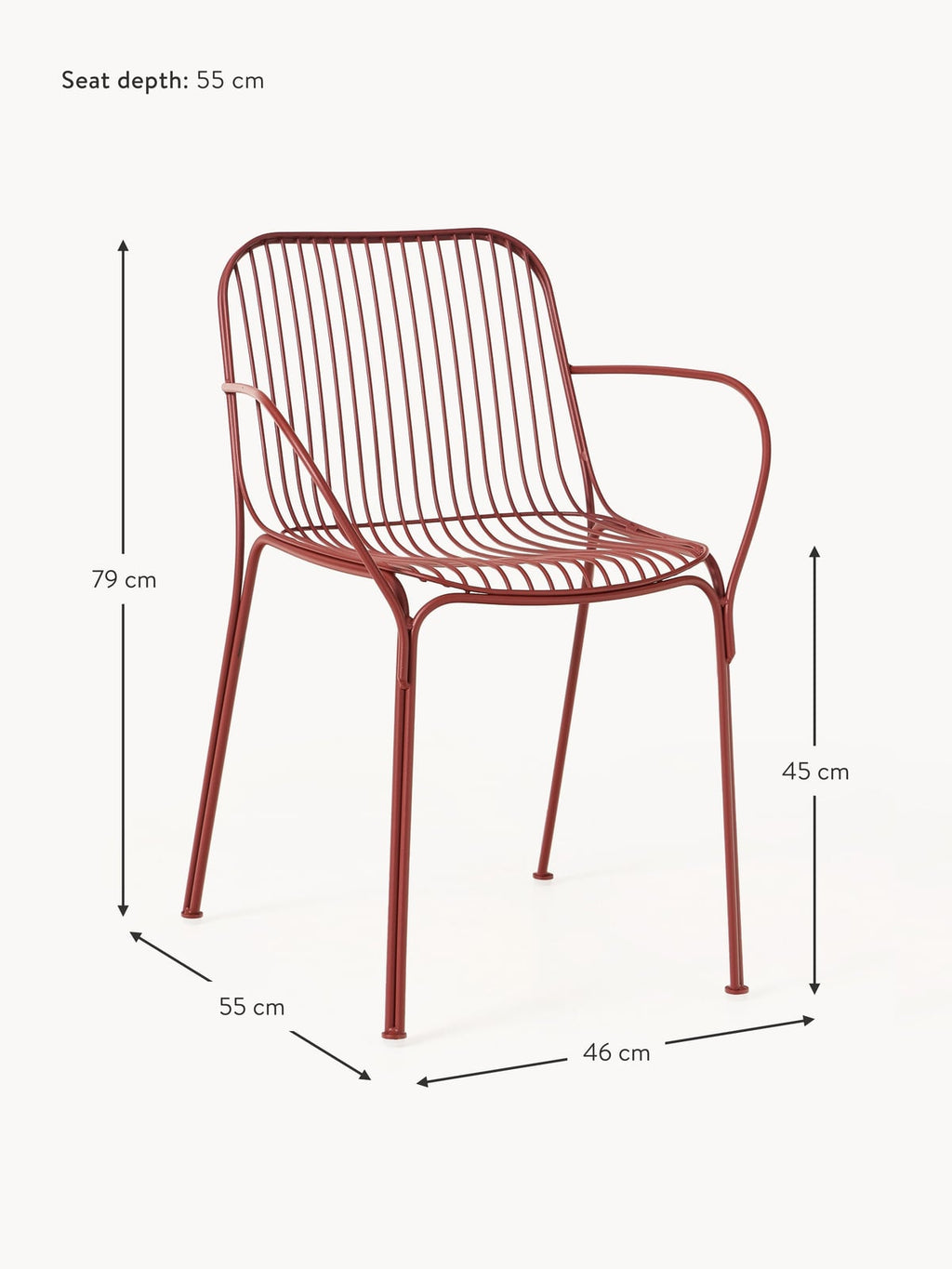 Hiray Garden Dining Chair with Armrests