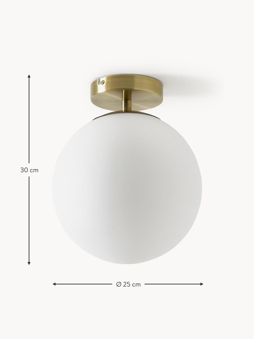Hitch Small Glass Ceiling Lamp