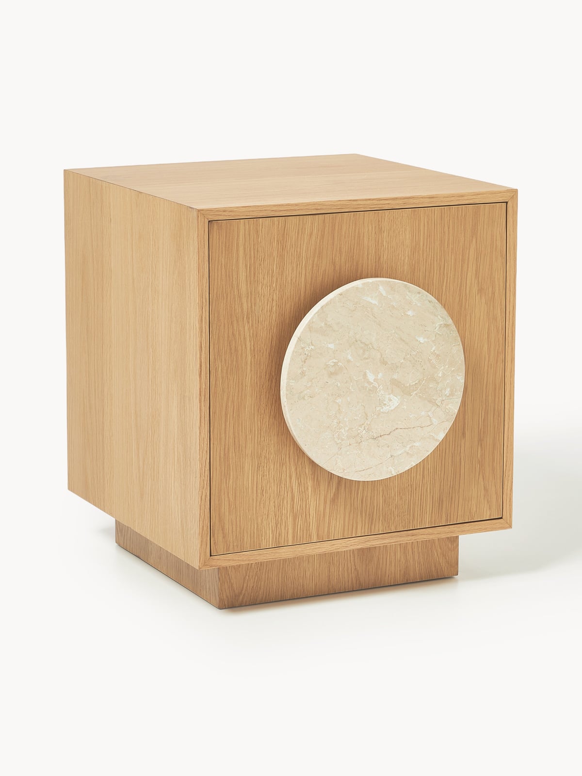 Holden Bedside Table with Travertine Handle