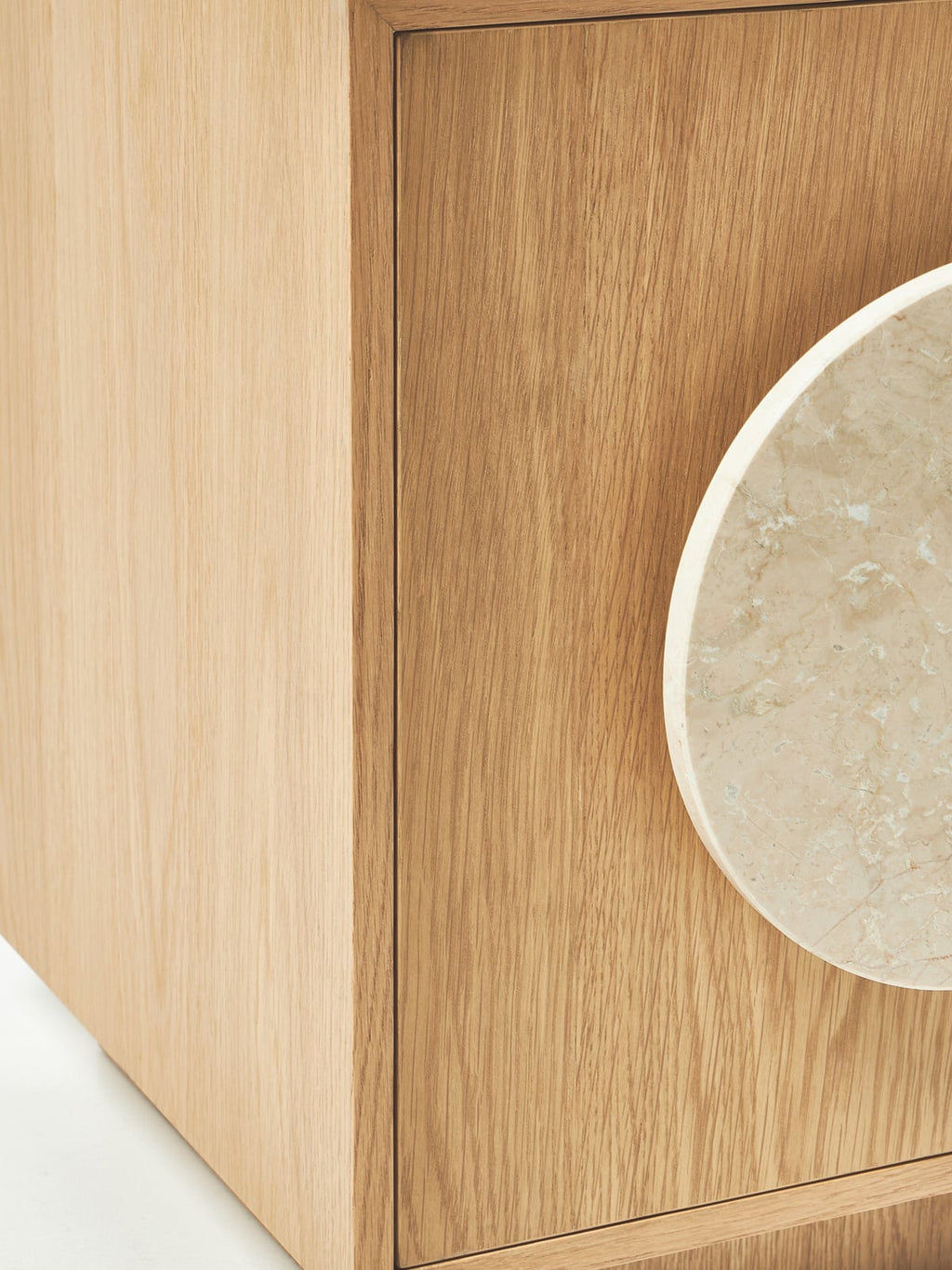 Holden Bedside Table with Travertine Handle