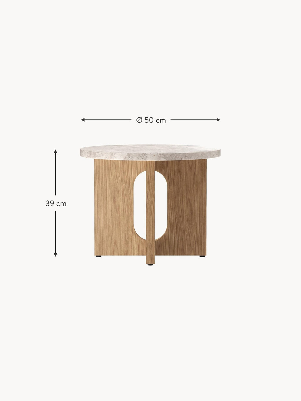 Ibiza Round Side Table with Sandstone Table Top