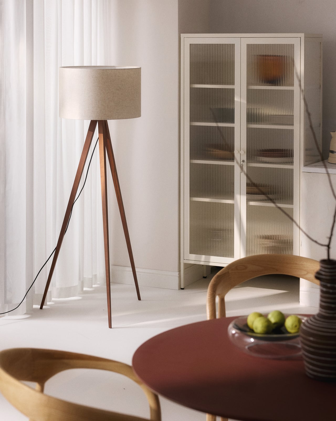 Jake Solid Wood Tripod Floor Lamp