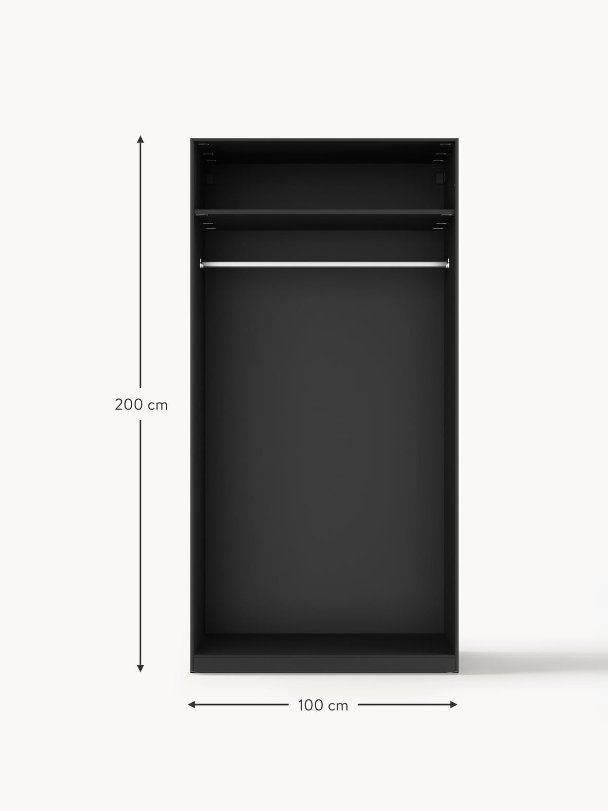 Jeanne Modular Hinged Door Wardrobe, 100 cm Wide, in various sizes