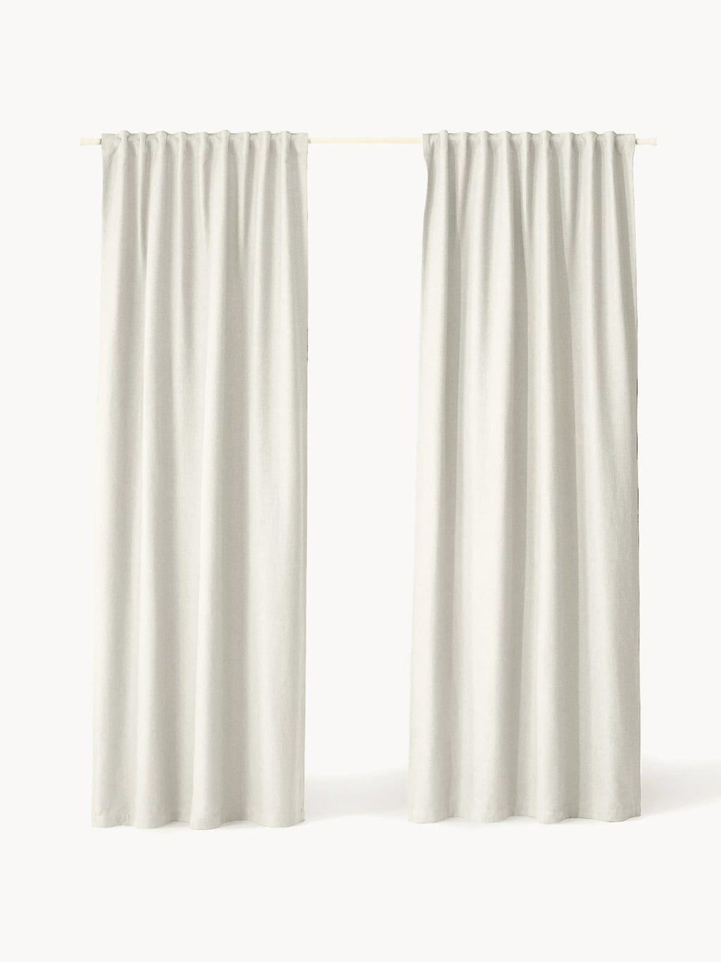 Jensen Opaque Multi-Band Curtains, Set of 2, W 130 cm