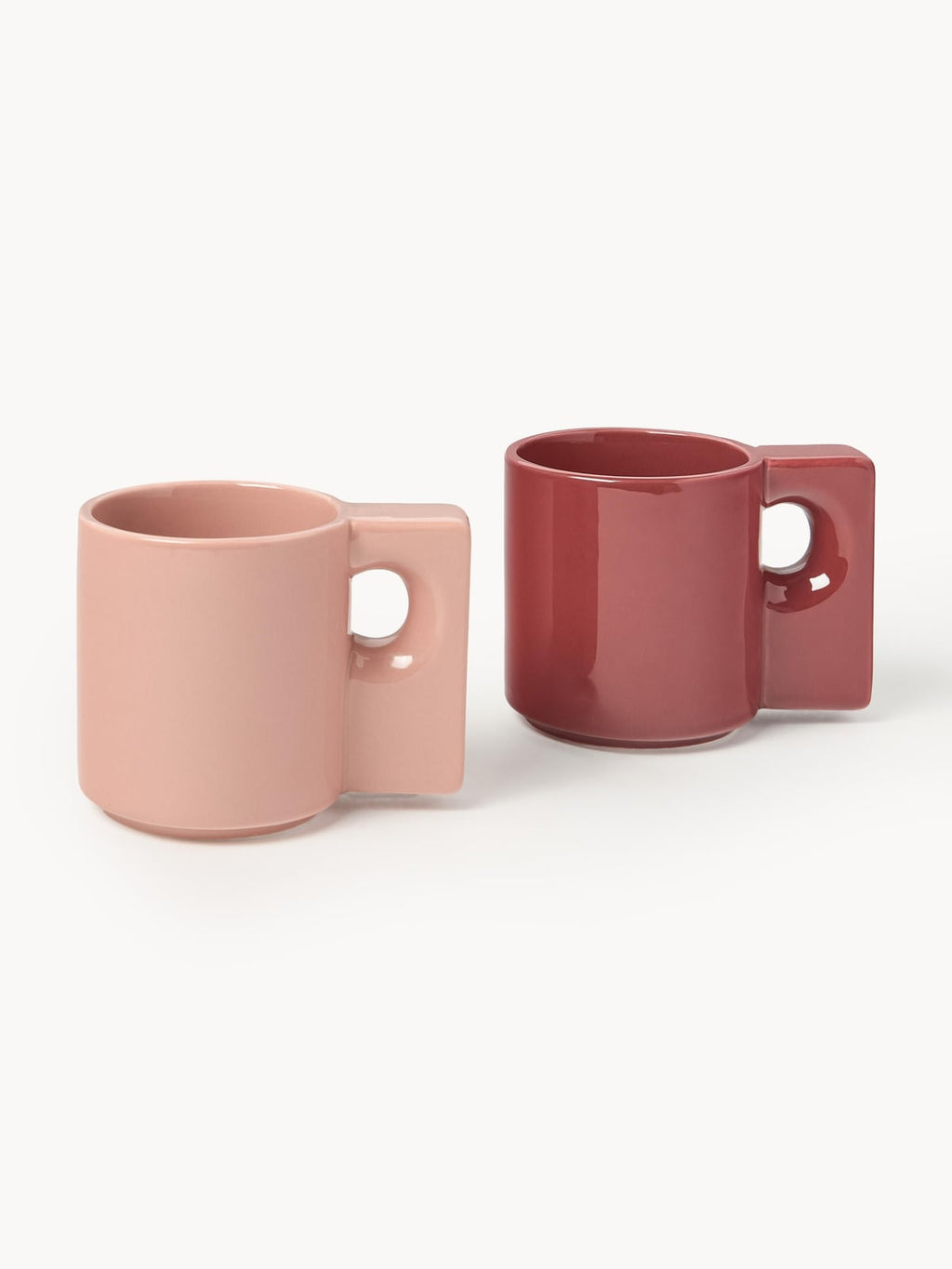 Keira Porcelain Mugs, Set of 2