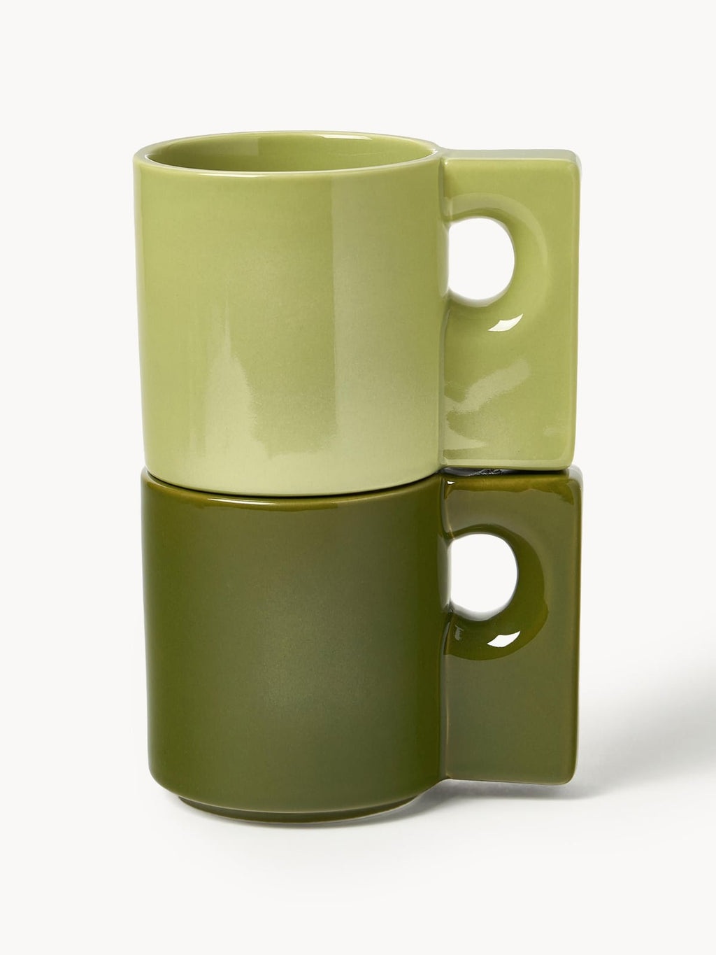 Keira Porcelain Mugs, Set of 2