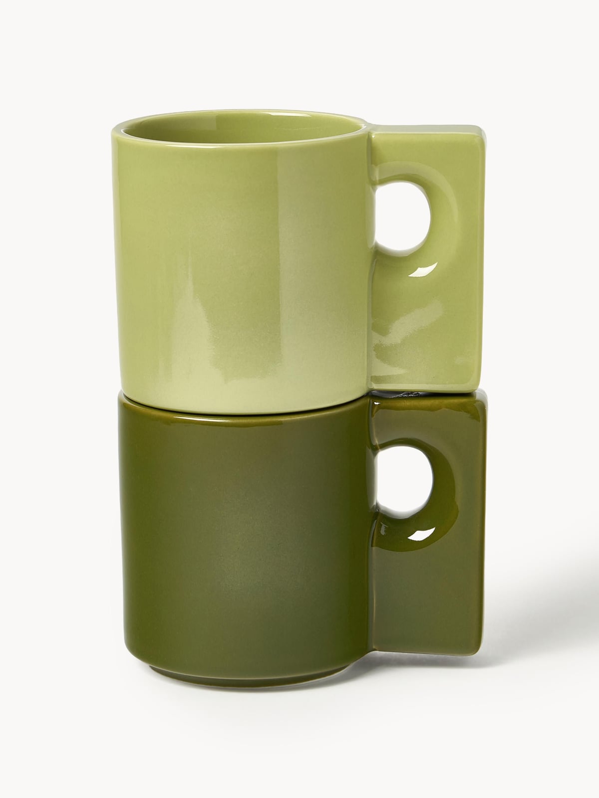 Keira Porcelain Mugs, Set of 2