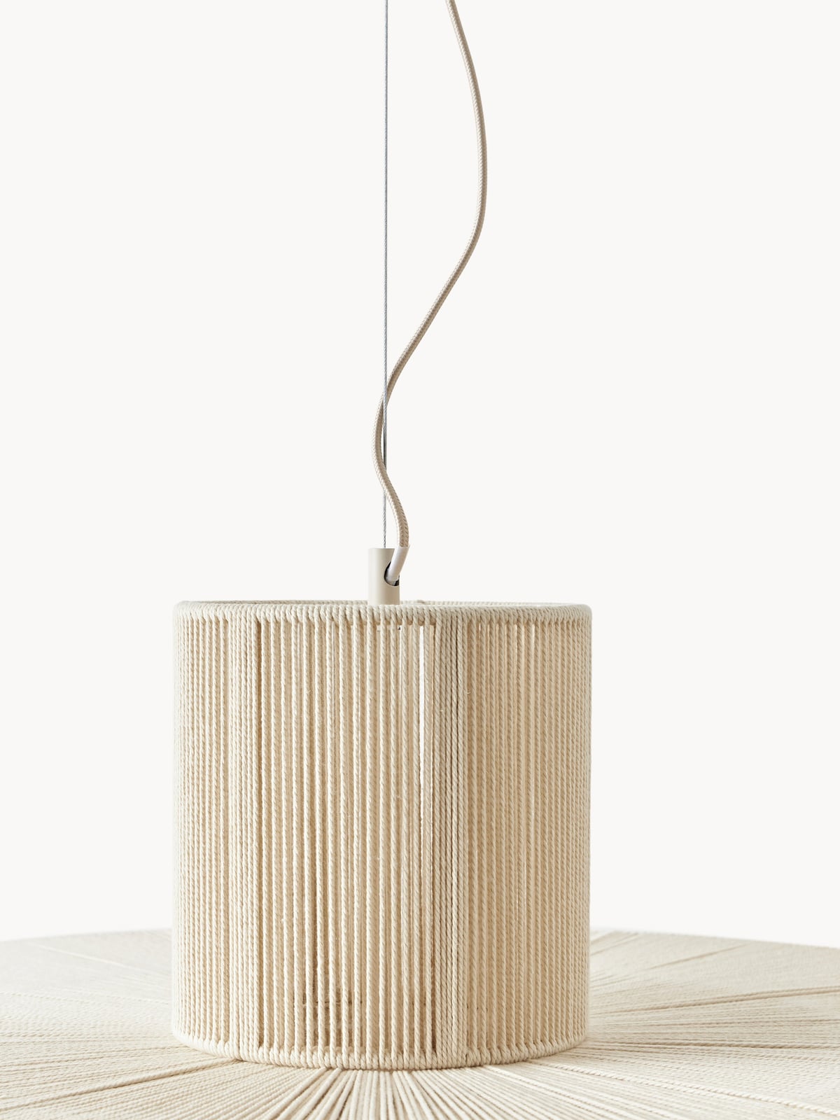 Lace Large Linen Thread Pendant Light