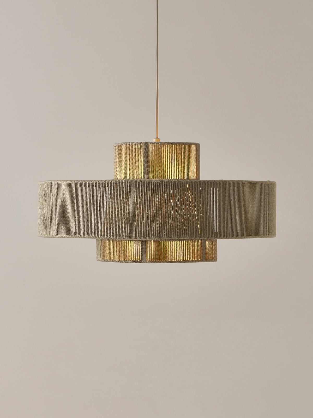 Lace Large Linen Thread Pendant Light