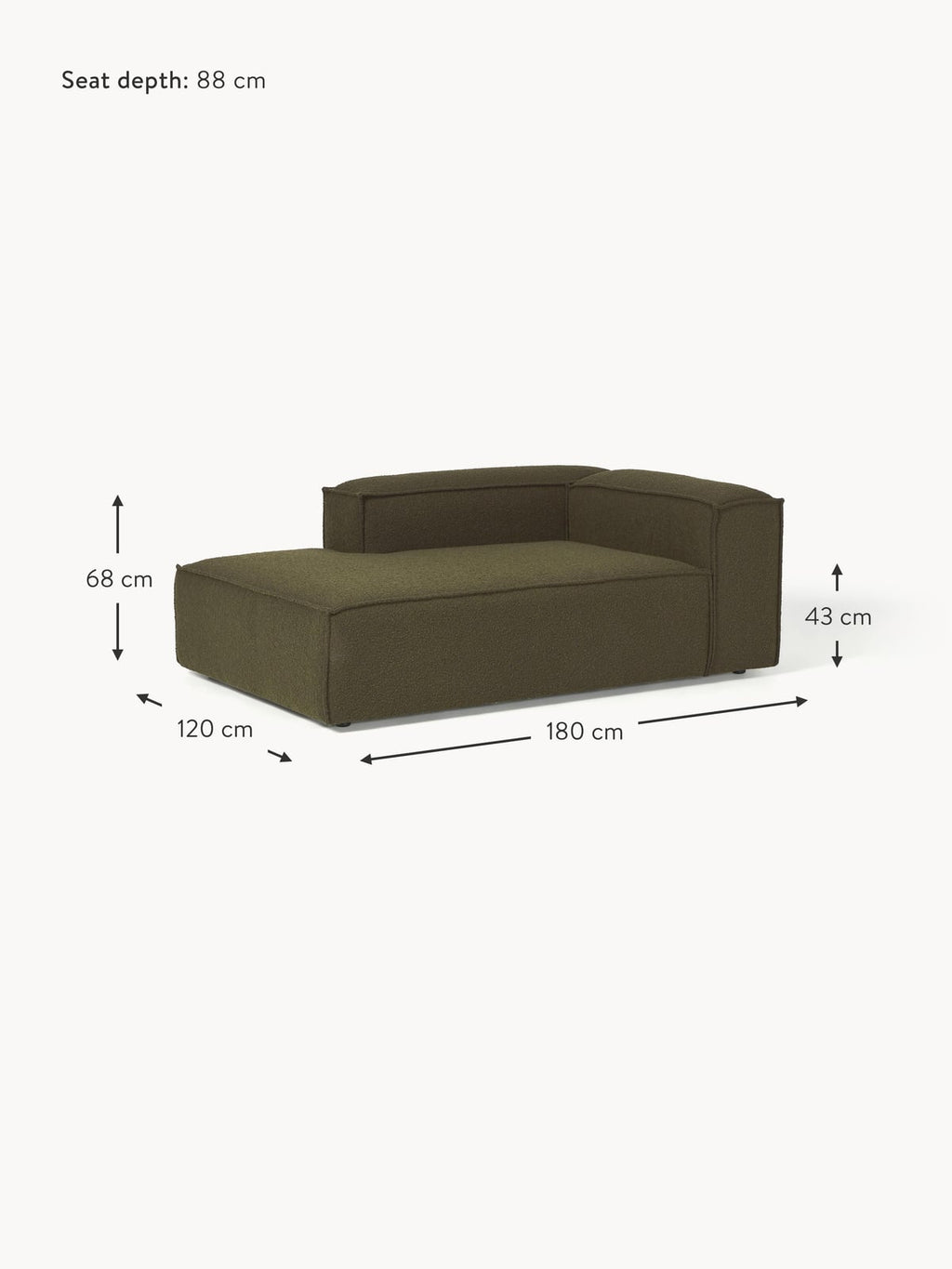 Lennon Bouclé Corner Chaise Module