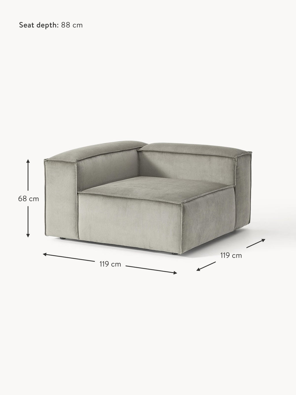Lennon Corduroy Corner Module