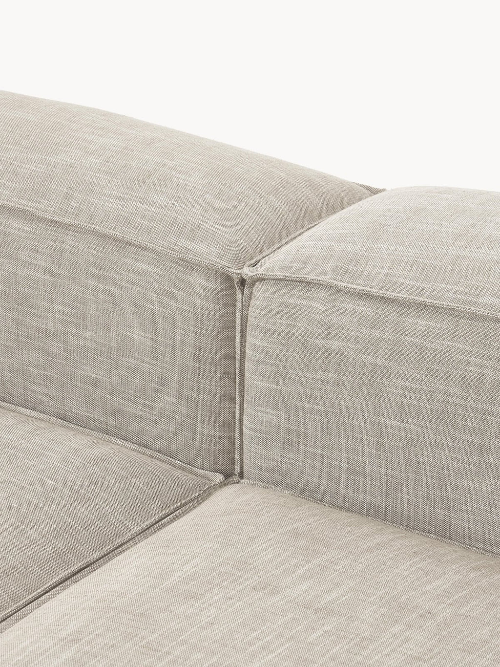 Lennon Linen Blend Modular Sofa (4-seater) with ottoman (left/right)