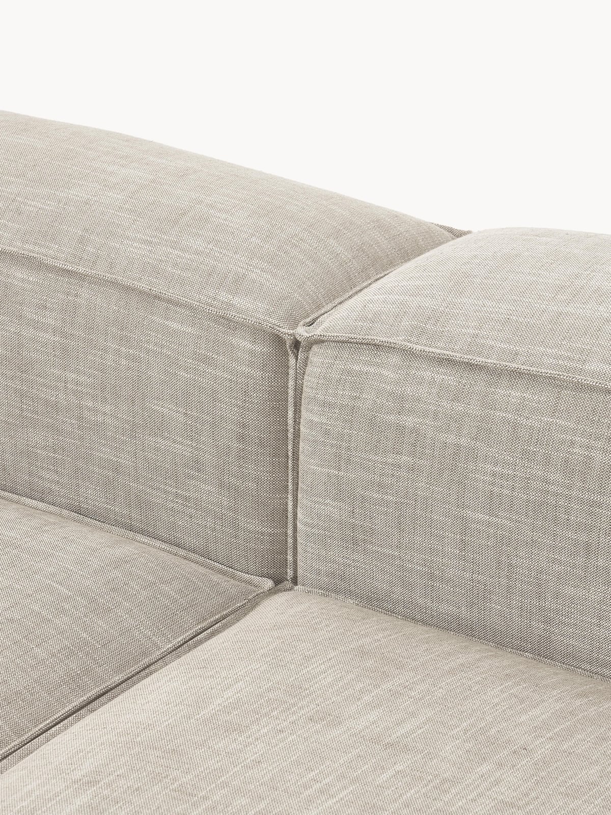 Lennon Linen Blend Modular Sofa (4-seater) with ottoman (left/right)